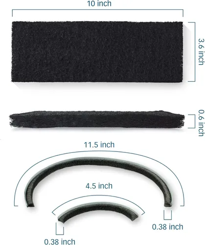Miniatura 3 de PET STANDARD Filtros de carbono de repuesto y 1 juego de tiras de sellado de repuesto compatibles con la caja de arena autolimpiante para gatos