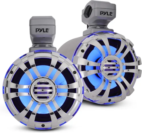 Pyle Altavoces marinos – Torre de wakeboard con clasificación IP44 impermeable de 5.25 pulgadas y sistema de sonido estéreo de audio para exteriores