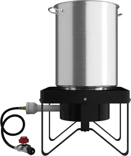 Miniatura 3 de Kit de freidora de pavo de aluminio de lujo de 30 cuartos de galón - 55,000 BTU