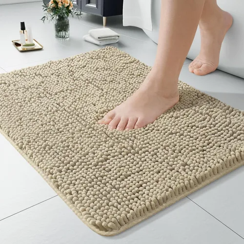 Miniatura 78 de LOCHAS Alfombra de Baño de Lujo Lanuda Tapete de Baño 24 x 17 Pulgadas, Alfombras de Baño Lavables Antideslizantes para Baño y Ducha, Alfombras