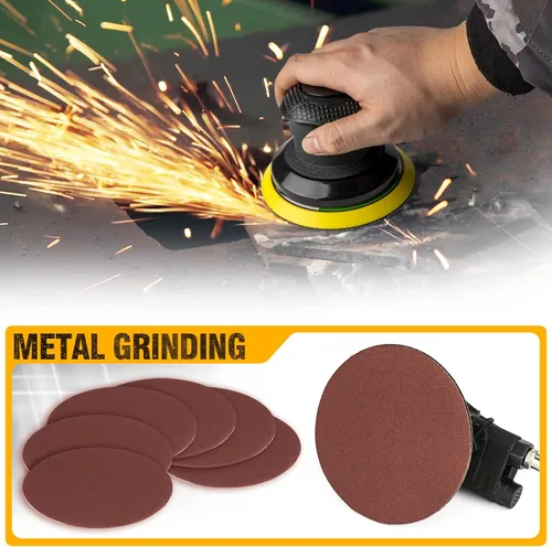 Miniatura 6 de Autolock Lijadora orbital aleatoria de aire de 5 pulgadas, lijadora neumática para coche de palma para pulidora de madera, trabajo de carrocería