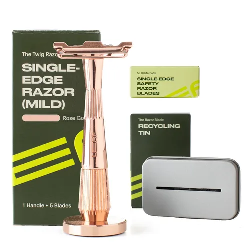 Miniatura 10 de Leaf Shave Juego de maquinilla de afeitar Leaf Twig, incluye maquinilla de afeitar Twig, soporte a juego, repuestos de cuchillas de un solo filo