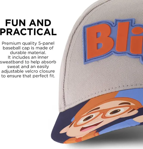 Miniatura 4 de ABG Accessories Cocomelon and Blippi - Gorra de béisbol para niños pequeños, con Jj, Totom y Yoyo, sombrero para niños de 2 a 4 años