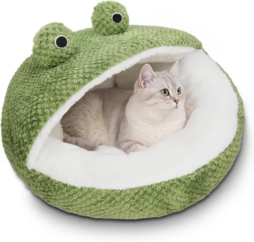 Miniatura 10 de CWV Lindas camas para gatos, camas para gatitos, camas suaves para perros pequeños, camas lavables para mascotas para cachorros y gatitos