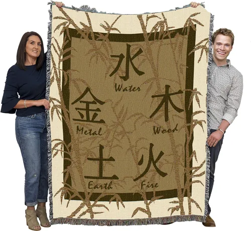 Miniatura 11 de Pure Country Weavers Manta de elefantes asiáticos, diseño de árbol de la vida, tejida de algodón, fabricada en los Estados Unidos (72 x 54 pulgadas)