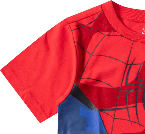 Miniatura 3 de Marvel Avengers Spider-Man - Conjunto de camiseta y pantalón corto para niños pequeños - AzulRojo