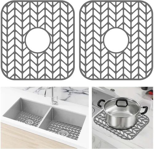 Miniatura 19 de AWOKE Protectores de fregadero para fregadero de cocina, alfombrilla protectora de fregadero de cocina - 28.4"x15.2" Alfombrilla plegable