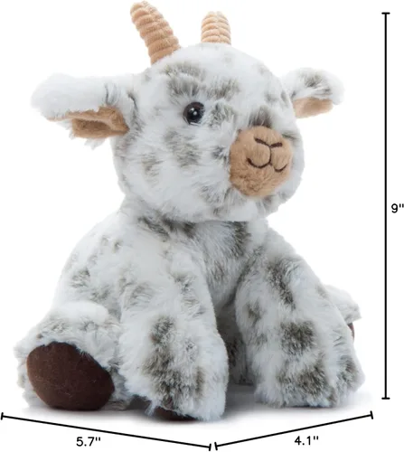 Miniatura 11 de The Petting Zoo Peluche de cabra de peluche, regalos para niños, animales salvajes de granero de vida silvestre, juguete de peluche de cabra de 9