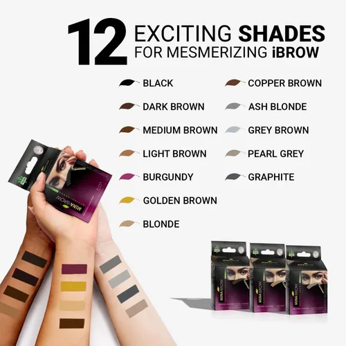 Miniatura 7 de MINA iBrow Kit de Color de Henna Profesional para Cabello con Paquete Combinado de Pincel Cubre Cabello Canoso - Dura hasta 6 semanas Sin