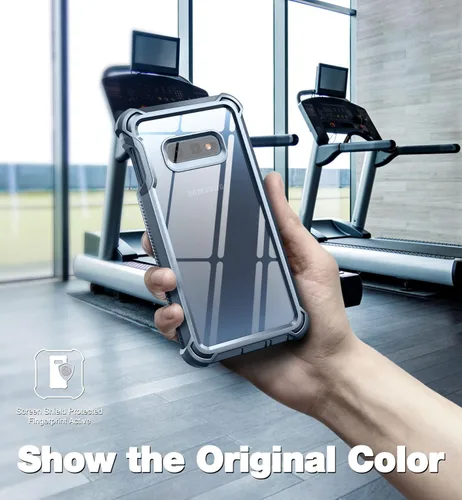 Miniatura 5 de Dexnor Funda para Galaxy S10E con protector de pantalla integrado, transparente, resistente, de cuerpo completo, a prueba de golpes, parte trasera