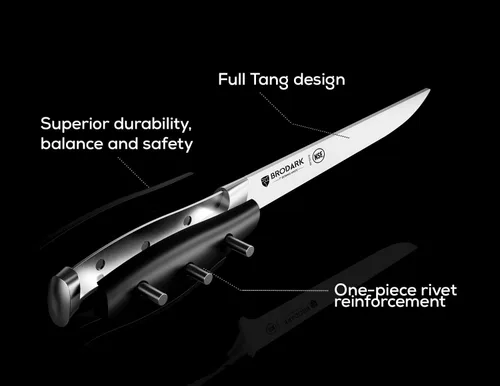 Miniatura 4 de BRODARK Cuchillo deshuesador de 7 pulgadas, deshuesado para cortar carne con mango de espiga completa, filete de acero inoxidable de alto carbono