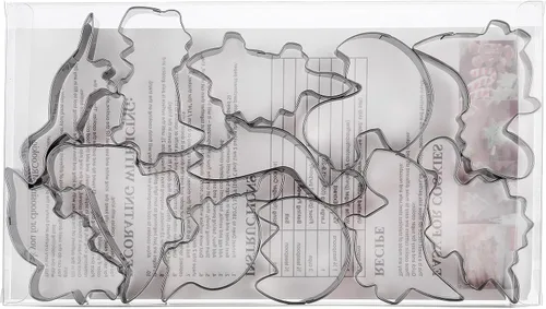 Miniatura 5 de Nuevo juego de cortadores de galletas de dinosaurio, tamaños mini pequeños, 12 piezas moldes de galletas para niños, moldes de galletas