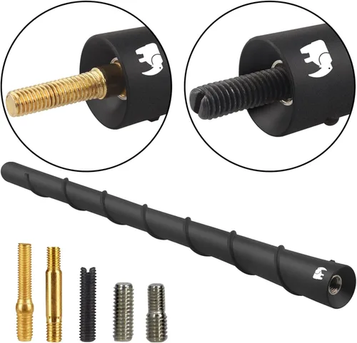 Miniatura 5 de ONE250 Antena de núcleo de cobre flexible en espiral de 8 pulgadas, compatible con todos los camiones Dodge RAM