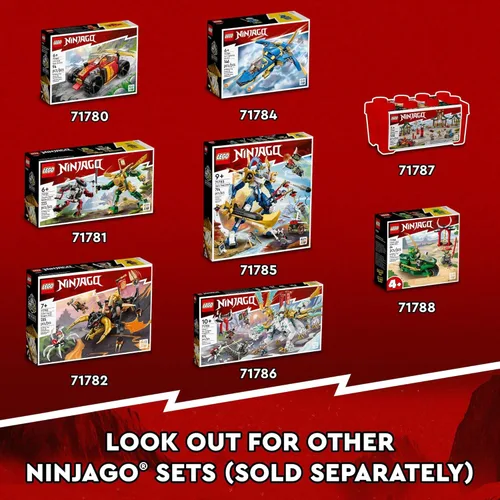 Miniatura 7 de LEGO NINJAGO Kai’s Mech Rider EVO 71783, juguete de moto ninja actualizable, figura de acción Mech y 2 minifiguras de guerrero óseo, juguetes