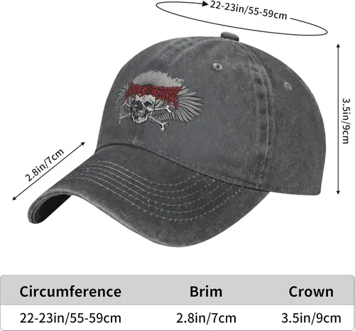 Miniatura 8 de Cowboy Hat Trendy Hats for Man and Women Djustable Four Season Outdoor Baseball Cap of Hell Skull with Angel Deep Heather