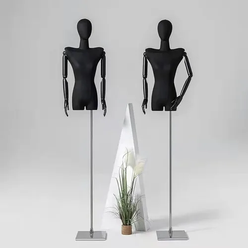 Miniatura 5 de Female Mannequin Dress Form Torso, Display Mannequin Body with Detachable Head, Wooden Hands and Adjustable 65"-86" Height Stand, for Dress Jewelry