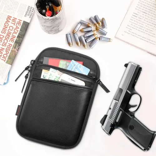 Miniatura 7 de FINPAC Funda de transporte oculta para arma con correa para el hombro, funda suave para pistola, paquete Fanny, cinturón de cintura, bolsa