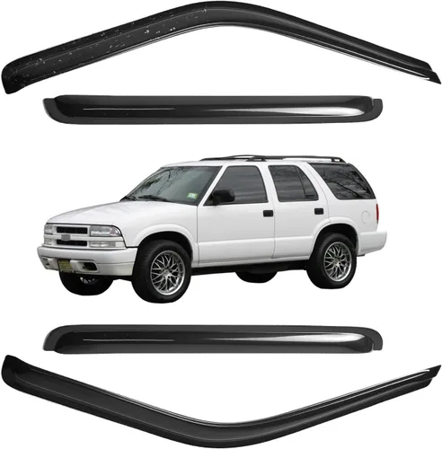 Miniatura 125 de Viseras para ventanas para Mazda 3 Sedán 4 puertas 2004 2005 2006 2007 2008 2009 estilo JDM Mugen, deflector de viento, protector solar y de lluvia