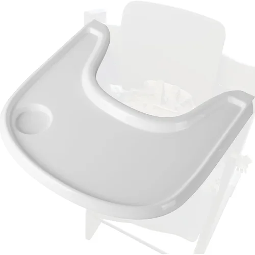 Miniatura 11 de Bandeja para silla alta para bebé compatible con Stokke Tripp Trapp V2+, bandeja de repuesto para silla alta Stokke, superficie lisa y fuerte Gris