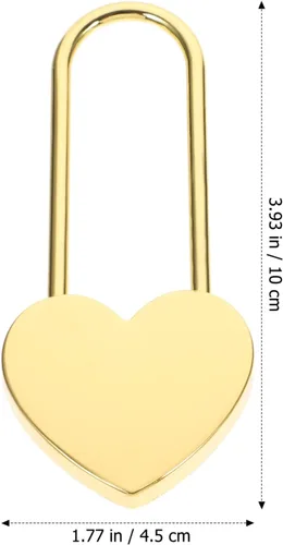 Miniatura 5 de Toddmomy 1 candado pequeño en forma de corazón, cerradura de corazón de metal con llave para caja de joyería, caja de almacenamiento, libro diario