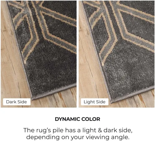 Miniatura 3 de Superior Alfombra de área de 2 x 3 pies y 0.394 in de altura con respaldo de yute, tejida a la moda y asequible colección Abner, color negro