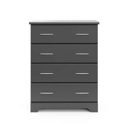 Miniatura 10 de Storkcraft - Cómoda de 4 cajones Brookside (color gris), con certificado GREENGUARD Gold, para habitación de bebé o niños, organizador