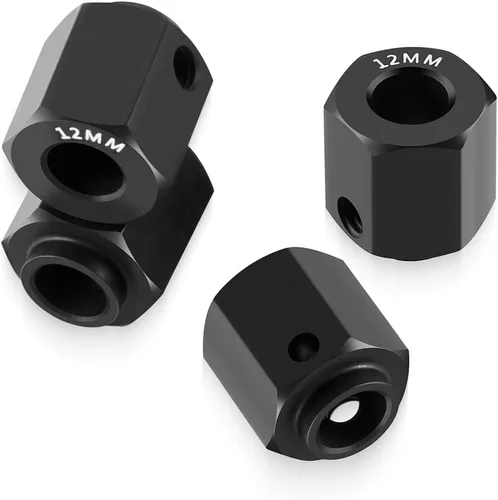 Miniatura 3 de RCLIONS Aluminio 0.472 in Hex Wheel Hex Hubs para TRX4 1/10 RC Crawler Car (negro)