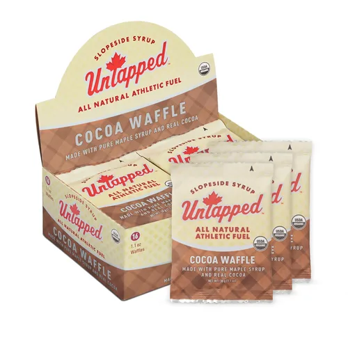 Miniatura 9 de UnTapped Waffles orgánicos de arce de 1.1 oz cada uno, caja de 16 – Snacks deportivos de resistencia endulzados con jarabe de arce real y azúcar