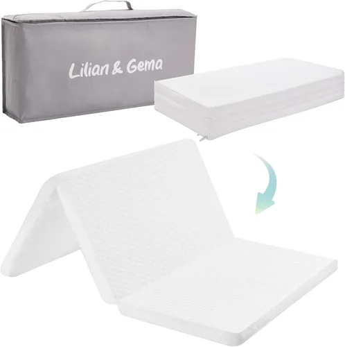 Lilian&Gema Colchón Pack and Play de 38 x 26 x 1.5 pulgadas, almohadilla para colchón Pack N Play para corralito y corral de juegos, cubrecolchón de