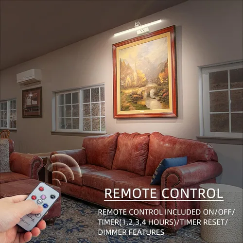 Miniatura 4 de RAIFOOLLY Luz para Cuadros, Luces para Cuadros de Pared Inalámbricas, Luces para Cuadros de 16" con Temporizador y Regulables, Luces de Pared a