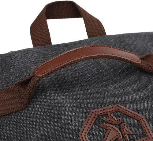 Miniatura 8 de Bolsa de lona de gimnasio Kalesi con compartimento para zapatos, mochila impermeable de 4 vías para viajes, deporte, senderismo, portátil, Negro
