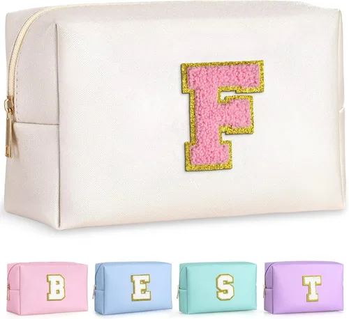 Miniatura 106 de TOPEAST - Bolso de maquillaje para mujer, G Blanco nacarado-rosa