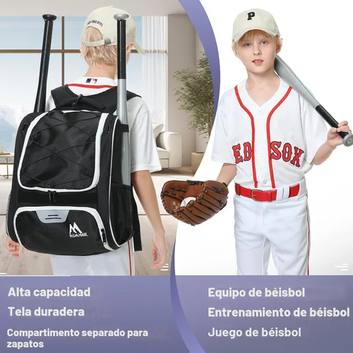Miniatura 5 de Hsmihair Bolsa de béisbol - Mochila de béisbol para béisbol, compartimento principal grande, softball y equipo para jóvenes y adultos