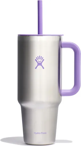 Miniatura 39 de Hydro Flask Vaso de Viaje con Asa, Tapa y Pajita - Acero Inoxidable Aislado en 24 Oz Aloe