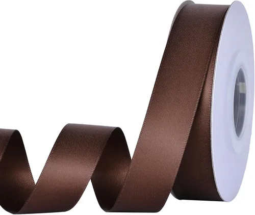 Miniatura 154 de YAMA Cinta de satén de doble cara, 2 pulgadas, 25 yardas para envolver regalos, color blanco