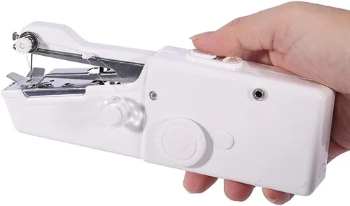 Miniatura 7 de Máquina de coser portátil, mini herramienta de mano eléctrica de costura profesional, adecuada para principiantes, tela de bricolaje, cortina