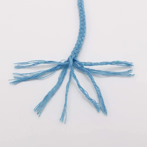 Miniatura 3 de Tenn Well Cordón de algodón trenzado, 165 pies 5mm de ancho cuerda de algodón de macramé para colgadores de plantas, colgantes de pared, Azul