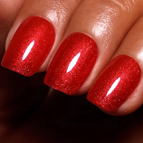 Esmalte de Uñas en Gel con Purpurina, Esmalte de Uñas en Gel con Purpurina Rojo Sangre Brillante con Destellos, Esmalte de Uñas en Gel con Purpurina