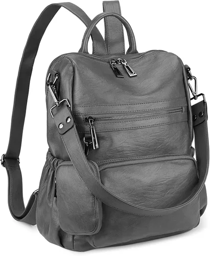Miniatura 22 de Uromee Mochila de Viaje Monedero para Mujeres Cuero Vegano Damas Moda Borla Bolsa de Hombro Convertible, Grande, Mochilas Daypack