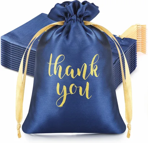 Miniatura 12 de Sieral 50 bolsas de regalo de satén con cordón para joyas, bolsas para dulces para el día de la madre, boda, baby shower, despedida de soltera