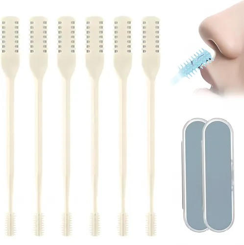Miniatura 13 de Cortador de pelo nasal portátil, esencial de viaje para hombres y mujeres, herramientas de eliminación de vello de fosas nasales de doble cara