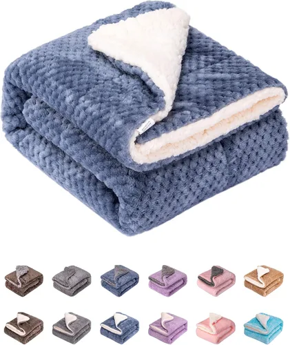 Miniatura 18 de Manta mullida o manta mullida para bebé niña o niño, suave y cálida y acogedora manta de vellón coral para bebé, bebé o recién nacido, manta
