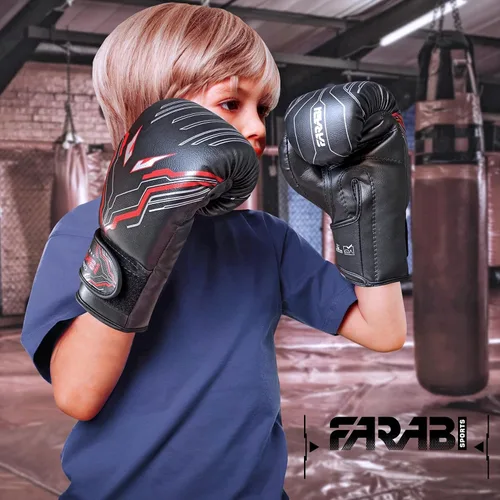 Miniatura 3 de Farabi Sports Guantes de boxeo para niños y niñas, guantes de kickboxing de 6 onzas para jóvenes, guantes de boxeo junior para MMA, Muay Thai