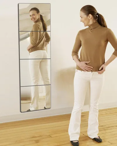 Espejo inastillable de seguridad para niños, para pared, azulejos de espejo, hecho de acrílico irrompible, grosor de 0.12 pulgadas, paquete de 4
