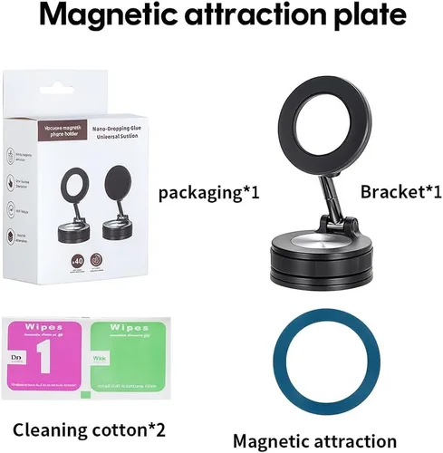 Miniatura 5 de MagSafe Soporte magnético para teléfono de automóvil, ventosa súper fuerte para tablero y parabrisas, rotación de 360°, sujeción segura para iPhone