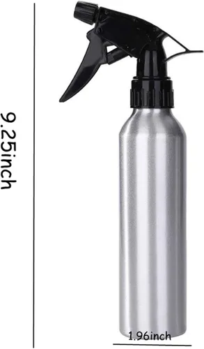 Miniatura 4 de JinYan Botella de spray de aluminio vacía de 8.5 fl oz, 2 unidades de pulverizador confiable, botellas de atomizador vacías para peluquería