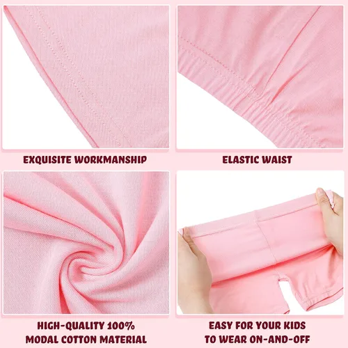 Miniatura 2 de Boyiee Paquete de 8 pantalones cortos de baile para niñas, pantalones cortos de ciclismo para danza, gimnasia, yoga, seguridad activa debajo