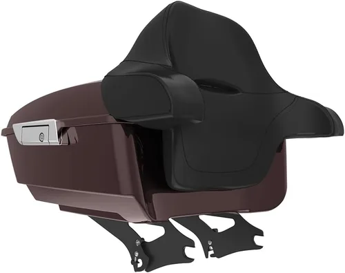 Miniatura 61 de King Tour Pack para Harley Alpine Green, cierre de paquete turístico, portaequipajes superior, soporte de montaje negro, placa de metal para Harley