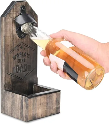 Regalos de Navidad para papá de hija e hijo, abridor de botellas de cerveza montado en la pared, regalos de cumpleaños únicos para papá, padrastros,