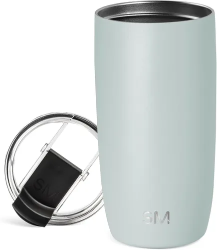 Simple Modern Taza de Café de Viaje Tumbler con Tapa Abatible | Reutilizable Aislada de Acero Inoxidable Taza de Café Cold Brew Café Helado Termo |